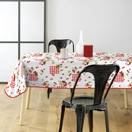 bricoline Tischdecke Douceur d'intérieur 140 x 240 cm Rot