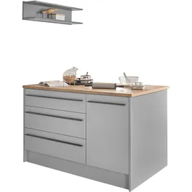 BASIC by Balculina Kücheninsel Denver 145 cm grau