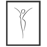 WALTHER+ DESIGN Silhouette Bilderrahmen schwarz 30x40 cm 3 St.