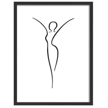 WALTHER+ DESIGN Silhouette Bilderrahmen schwarz 30x40 cm 3 St.