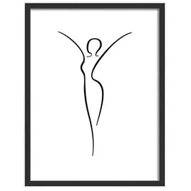 WALTHER+ DESIGN Silhouette Bilderrahmen schwarz 30x40 cm 3 St.