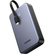 UGREEN Pb505, 20000 mAh, 22.50 W), Powerbank 20000mAh 22.5W mit integriertem USB-C-Kabel