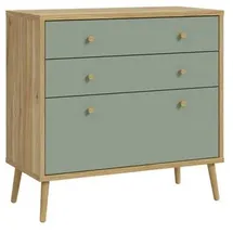 Forte WHENUA 88,8 x 86,3 x 41,5 cm Mauvella Eiche Holzdekor / Salbei