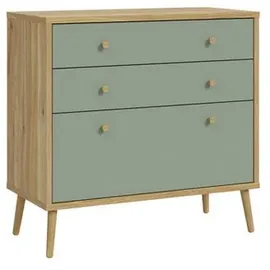 Forte WHENUA 88,8 x 86,3 x 41,5 cm Mauvella Eiche Holzdekor / Salbei