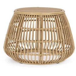 Gartencouchtisch Adelma Rattan-Optik, Natur