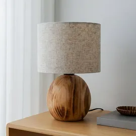 LINDBY Tischleuchte Lindby, Mayumi, Holz für Wohnzimmer, Holz, Skandinavisch, / 31