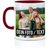 Tasse personalisiert mit eigenem Foto personalisierte Tasse mit Foto Geschenk für Freundin Geschenke Frauen Fototasse bedrucken Muttertagsgeschenk Fototasse Fotogeschenke Kaffeetasse (Bordeaux)