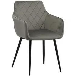 ALBATROS Esszimmerstühle 1er Set SALO, Grau - Modern und Stilvoll, bequemer Polsterstuhl - Eleganter Küchenstuhl, Stuhl Esszimmer