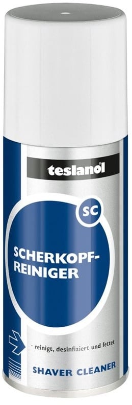 Teslanol Scherkopfreiniger 100ml zum Reinigen und Pflegen für alle elektrischen Rasierer