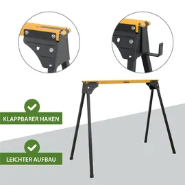Trutzholm Arbeitsbock Stahl pulverbeschichtet 76 cm Arbeitshöhe gelb/schwarz