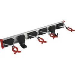 BRUNS Alu Geräteschiene mit Halter - 4 Halter, 2 Haken
