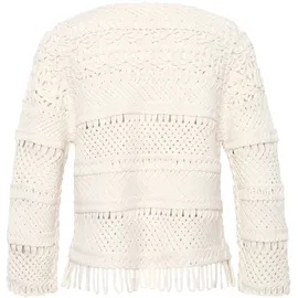 Cartoon Casual-Strickjacke mit Rundhalsausschnitt in beige 36