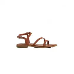 Pepe Jeans für Damen. PLS90589 Leder Sandalen Flach Wildleder Hayes Folk orange (37), Wohnung, Schnalle, Lässig