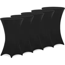 DEUBA Stehtischhusse Ø 70 cm Schwarz 5er Set