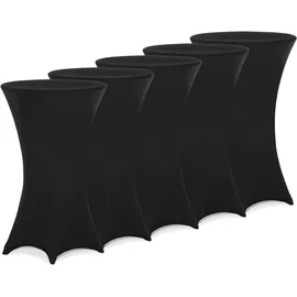 DEUBA Stehtischhusse Ø 70 cm Schwarz 5er Set