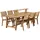 Brafab Keros Gartentisch 220 x 100 x 73 cm Teak beige