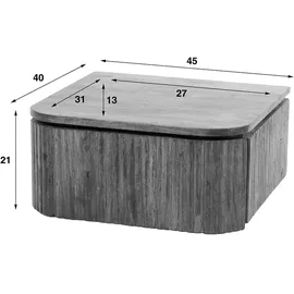 KAWOLA Hängenachtschrank HEVE 1 Schublade 0 x 0 x 0 cm Beige
