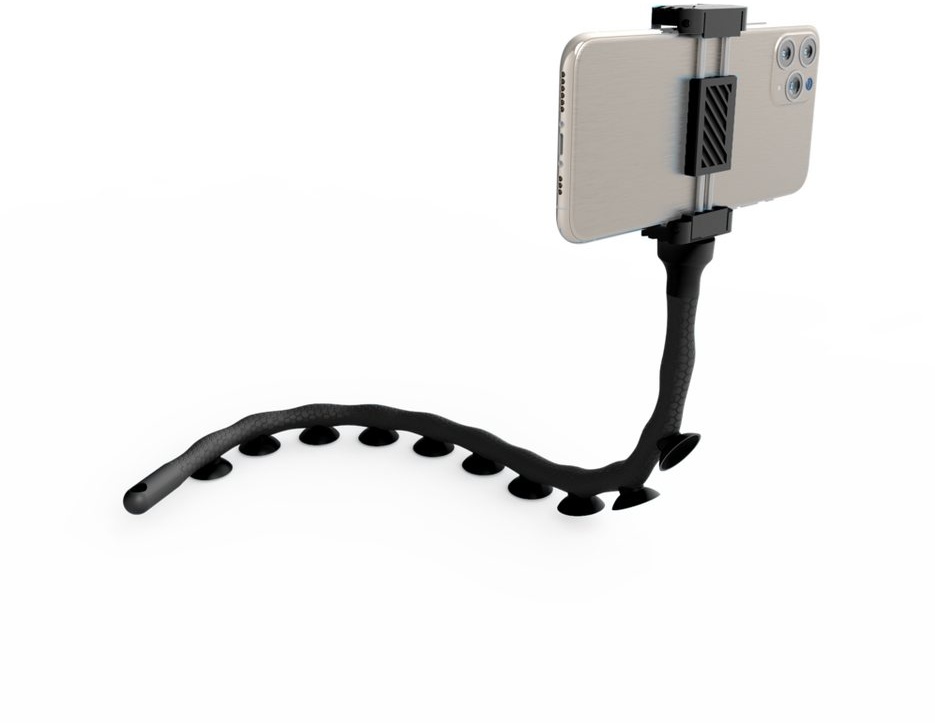 DigiPower Octopus Smartphone-Halterung, (mit Saugnäpfen, 51cm, Halt auf glatten Oberflächen) schwarz