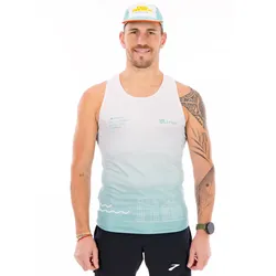 i-run.fr Laufhemd Barcelona-Halbmarathon Herren vêtement running homme - Beige - XL