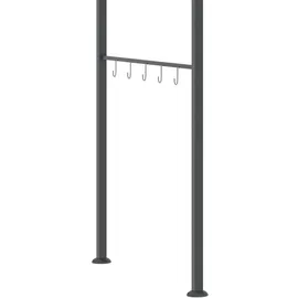 Outsunny Grillpavillon 2,15 x 1,5 m Grau/Schwarz