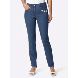 Classic Basics Bequeme Jeans CLASSIC BASICS, Damen, Gr. Normalgrößen, blau, bleached, 81% Baumwolle, 17% Polyester, 2% Elasthan, unifarben, lang, Jeans