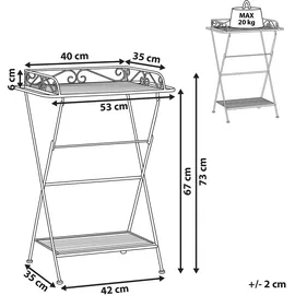 Beliani Beistelltisch Ancud Metall Weiß