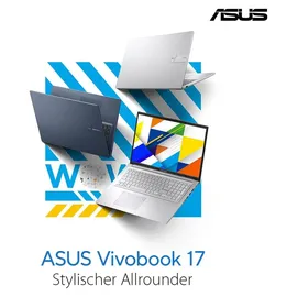 Asus Vivobook 17 Intel Core 7 150U 16 GB RAM 1 TB SSD Win11 Home Cool Silver
