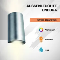 LEDVANCE ENDURA® STYLE UPDOWN 12W Warmweiß Aluminium