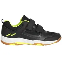 Pro Touch Kinder Volleyballschuhe Ki.-Indoor-Schuh Rebel IV VLC J, Größe 36 in Braun BLACK/YELLOW LIGHT/G