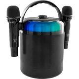 BoomToneDJ BoomTone DJ Star Voice Tragbarer Karaoke-Lautsprecher mit LED, Bluetooth, Stimmwechsler, Lieferung mit 2 kabellosen Mikrofonen + Effekten, perfekt für Private Partys, Kindergeburtstage und