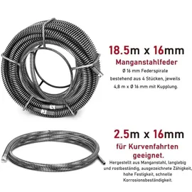 XIIW Rohrreinigungsmaschine 500W für Ø30-100mm Rohrleitungen