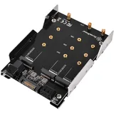 Silverstone SDP12 - Laufwerksschachtadapter - 3,5" auf 3 x M.2 (8,9 cm auf 3 x M.2), SSD Mounting Adapter Bracket