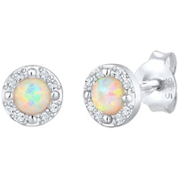 Elli PREMIUM Stecker Opal Kristalle Zart 925 Silber Ohrringe Damen
