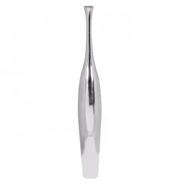 KADIMA DESIGN Deko Vase groß BOTTLE L Aluminium modern mit 1 Öffnung in Silber | Gr.: onesize