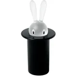 Alessi Magic Bunny ASG16 B Design Zahnstocherbehälter aus Thermooplastiche Harz, schwarz