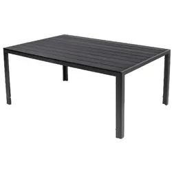 Lex Aluminium XL Gartentisch Esstisch Balkontisch Gartenmöbel Non-Wood 150x90 cm : 150 x 90 x 75 cm