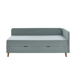 Möbel Kraft Polsterliege mit Bettkasten 100 x 84 cm Blau