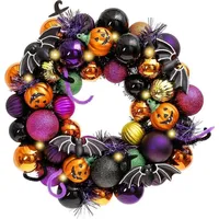 Luxuskollektion Halloween Deko Kranz Ø 30cm Bruchsichere Ornamente mit