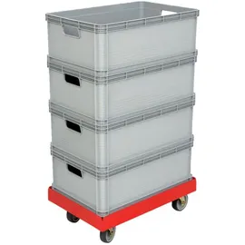 E.S.B. Transportroller 610x410mmrot, m. 4 LR.
