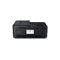 Canon PIXMA TS9550a Drucker Farbtintenstrahl Multifunktionsgerät DIN A4 A3 (Drucker A3, Scanner, Kopierer, 5 Separate Tinten, WLAN, LAN, Print App, 2 Papierzuführungen, Duplexdruck) shwarz