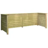 Plus Mülltonnenverkleidung Klink  (377 x 97 x 108 cm, Holz, Natur)