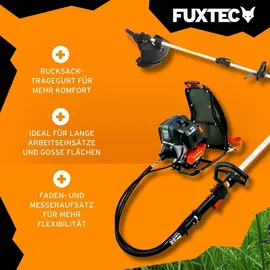 FUXTEC rückentragbare Benzin Motorsense Multitool 2in1