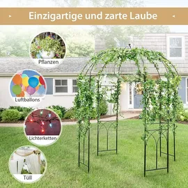 Costway Rosenbogen 211 x 211 x 256 cm Braun