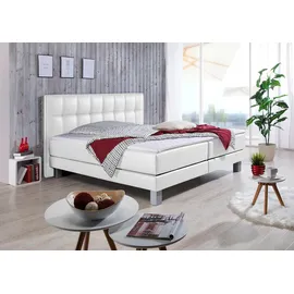 Home Affaire Boxspringbett HOME AFFAIRE "Tavira", weiß, B:107cm L:208cm, Komplettbetten, Boxspringbett, in 4 Breiten, 4 Farben und 3 Matratzenarten, incl. Topper