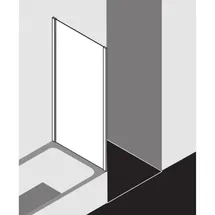 Kermi Liga Seitenwand verkürzt LITVD09016VAK 90x160cm, silber hochglanz, ESG klar, auf Badewanne