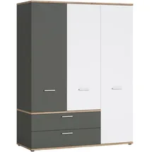 wójcik Drehtürenschrank Twenty 150 x 196 x 60 cm Grau/Weiß