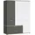 wójcik Drehtürenschrank Twenty 150 x 196 x 60 cm Grau/Weiß