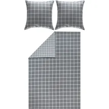 Erwin Müller Flanell Wendebettwäsche grau 200x200+80x80 cm