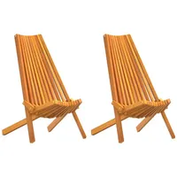 VidaXL Klappgartenstühle 2 Stk Massivholz Akazie