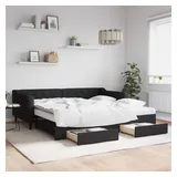 vidaXL Tagesbett 100 x 200 cm Schwarz